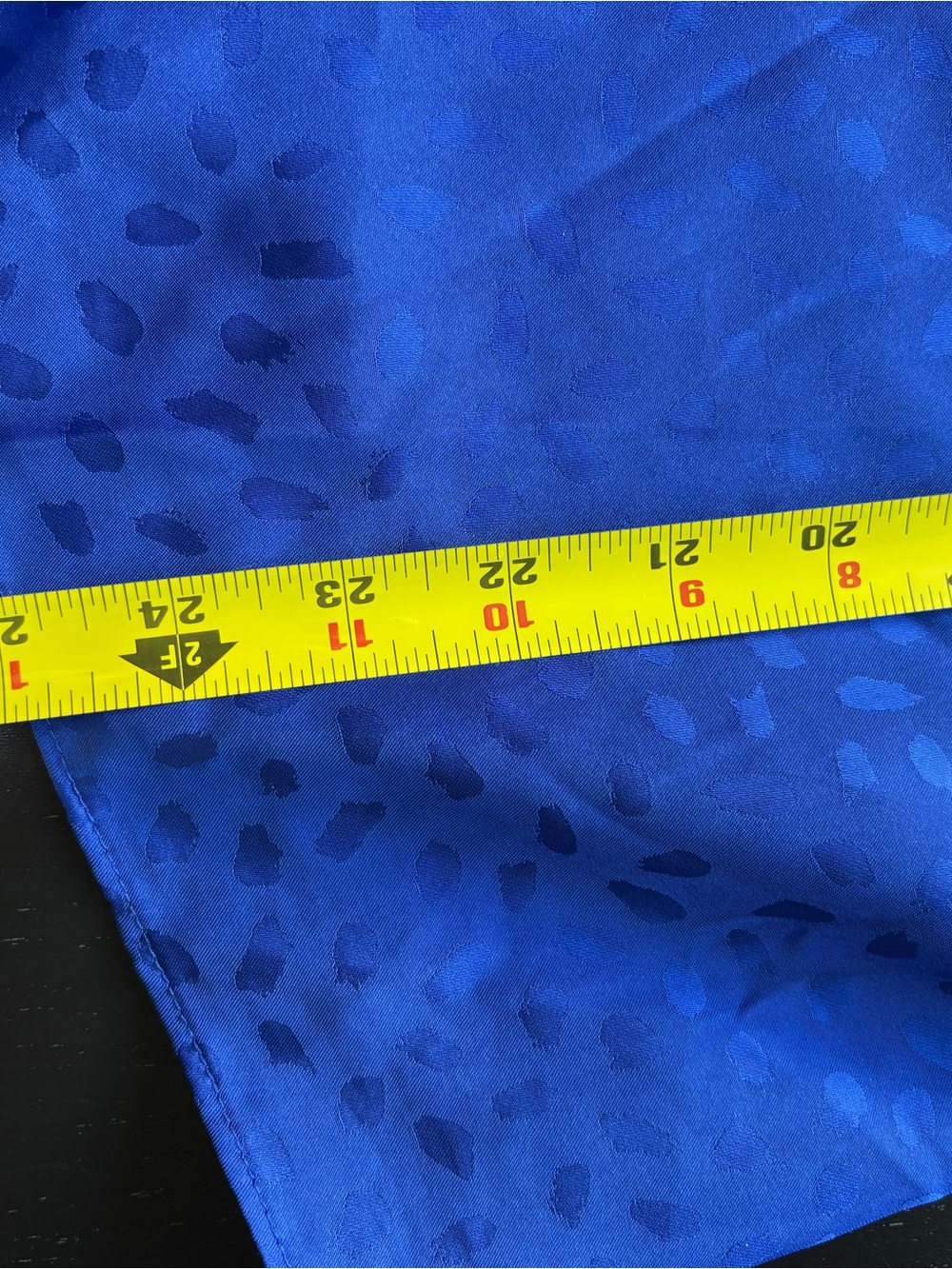 Ann Taylor Cobalt Blue Satin Square-Neck Long-Sleeve Satin Blouse - Office Siren - Picture 14 of 15